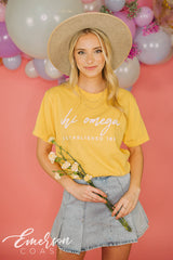 Chi Omega Yellow Recruitment Tee