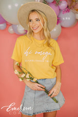 Chi Omega Yellow Recruitment Tee