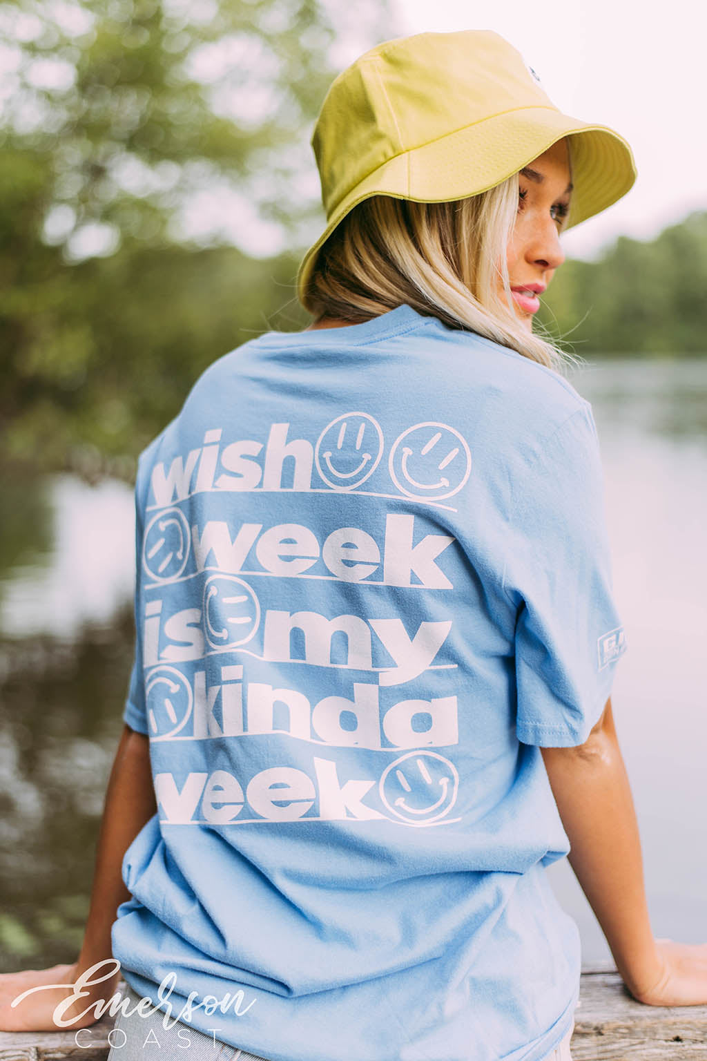 Chi Omega Smiley Face Wish Week Tee