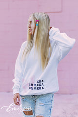 Chi O Pink Butterfly Sweatshirt