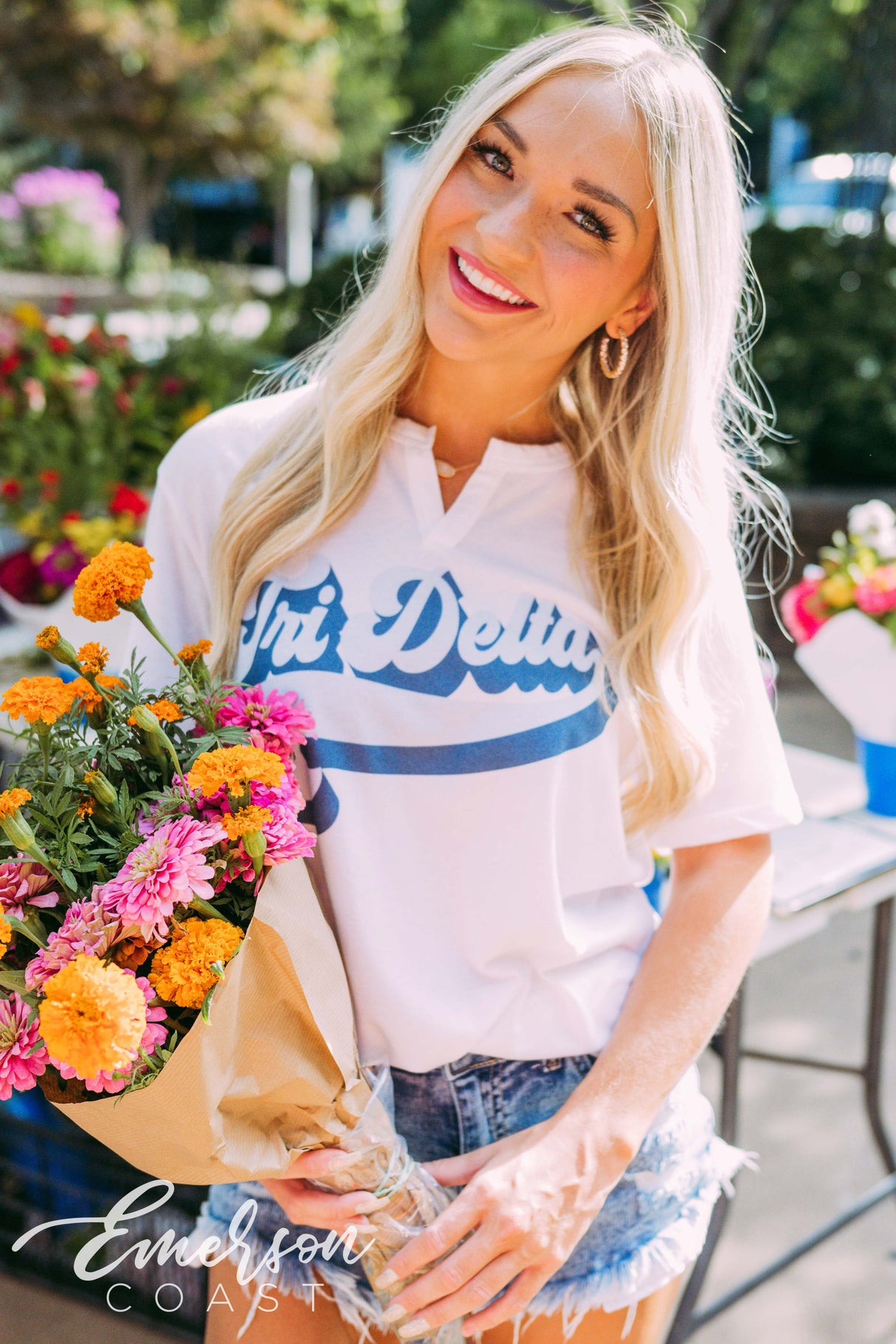 Delta Delta Delta PR Retro Notch Tee