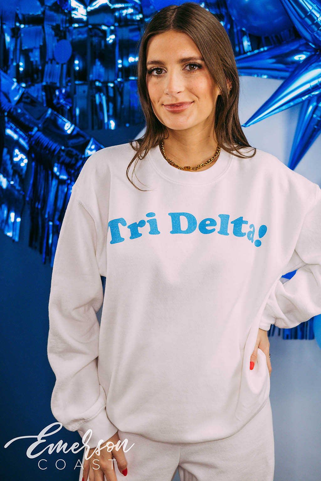 Tri Delta! PR Simple Ivory Crewneck
