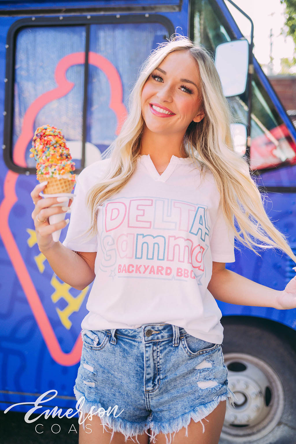 Delta Gamma Philanthropy Backyard BBQ Notch Tee