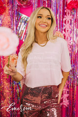 Delta Zeta Philanthropy Simple Pale Pink Tee