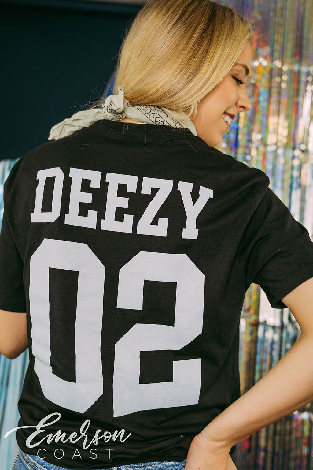 Delta Zeta Athletics Black Henley