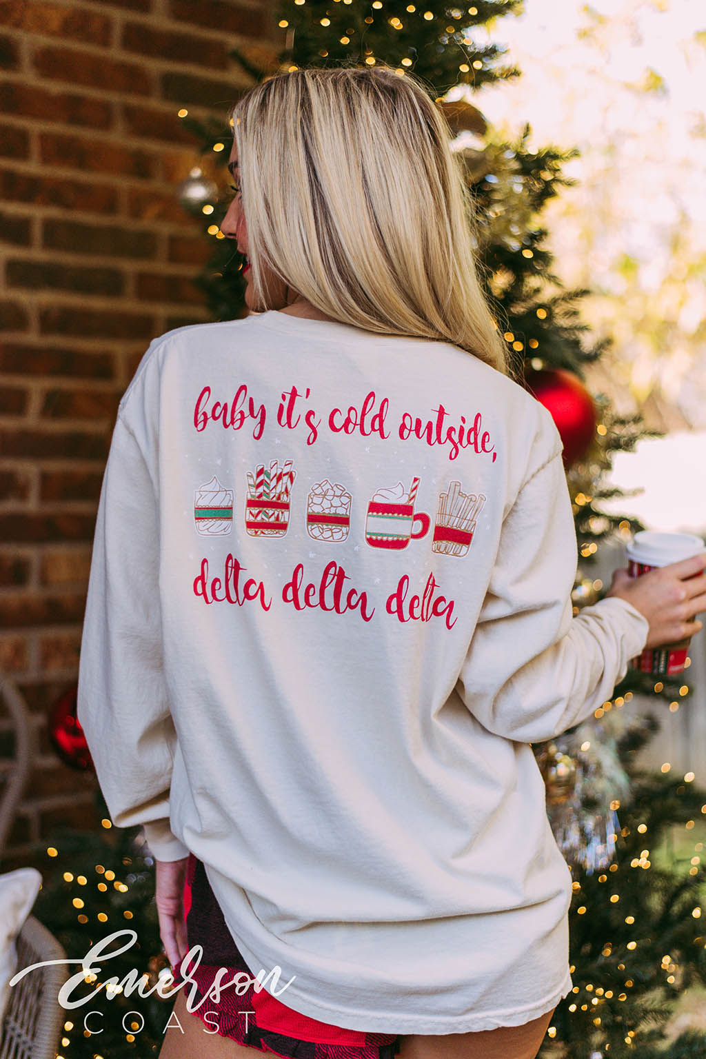 Delta Delta Delta Christmas Long Sleeve Tee