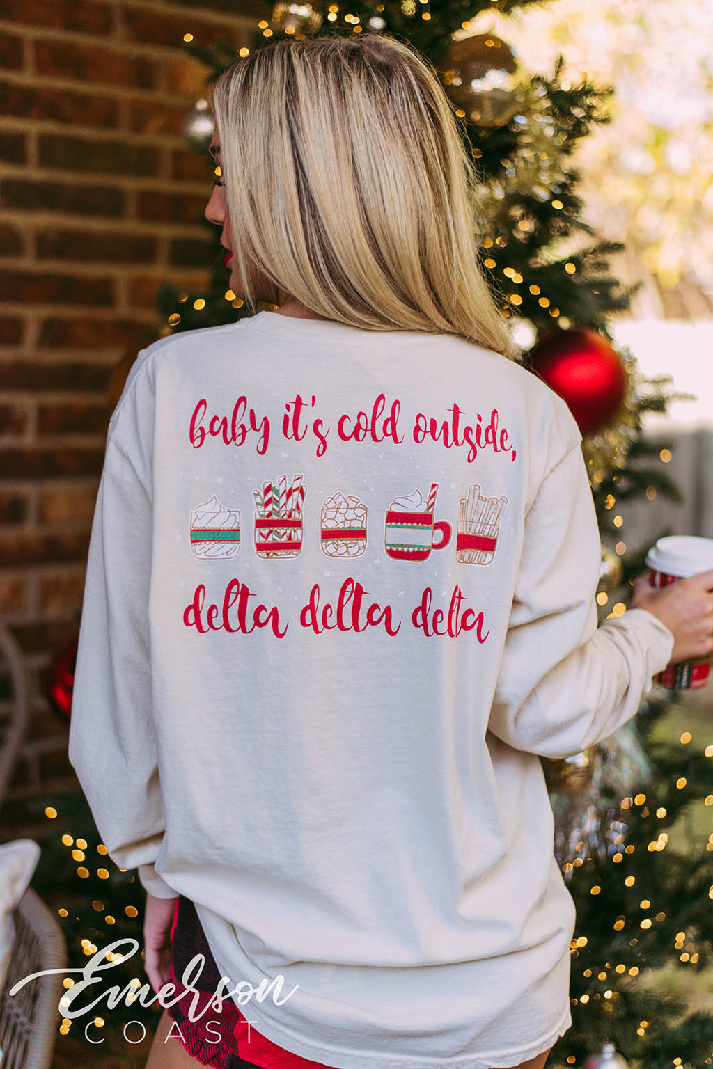 Delta Delta Delta Christmas Long Sleeve Tee