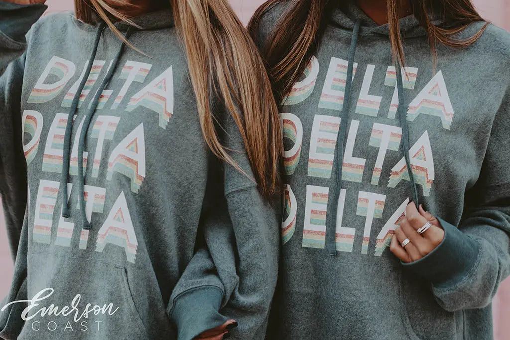 Delta Delta Delta PR Sueded Hoodie