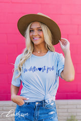 Tri Delta Loves St. Jude Blue Tee