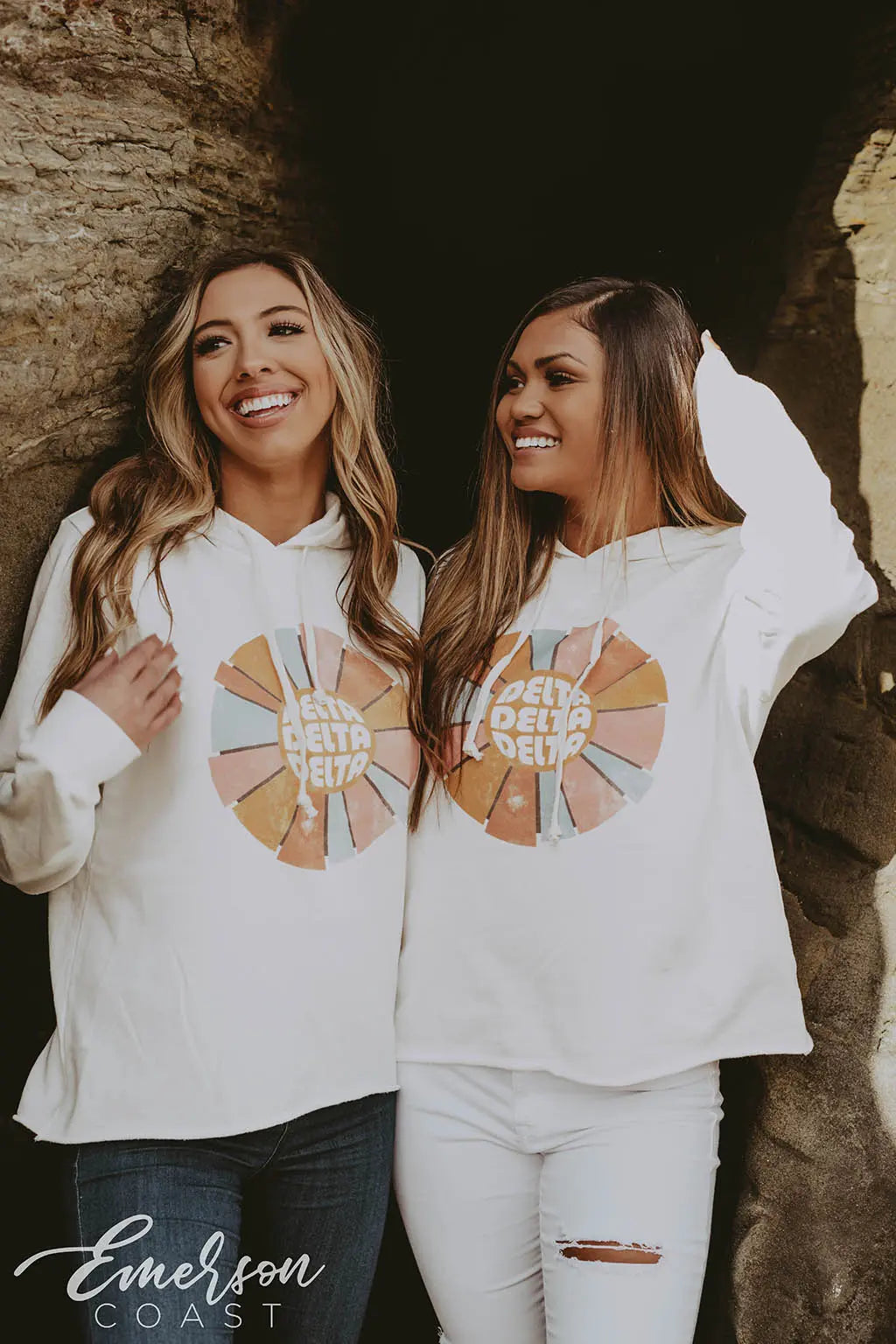 Delta Delta Delta Retro White Sweatshirt