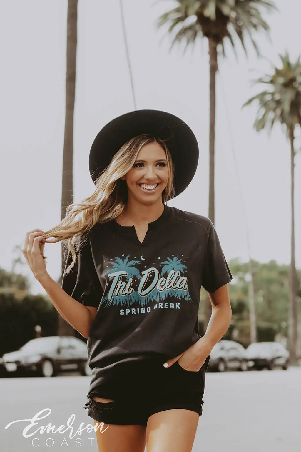Tri Delta Spring Break Notch Tee