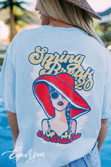 Delta Delta Delta Spring Break Sunglasses Blue Tee