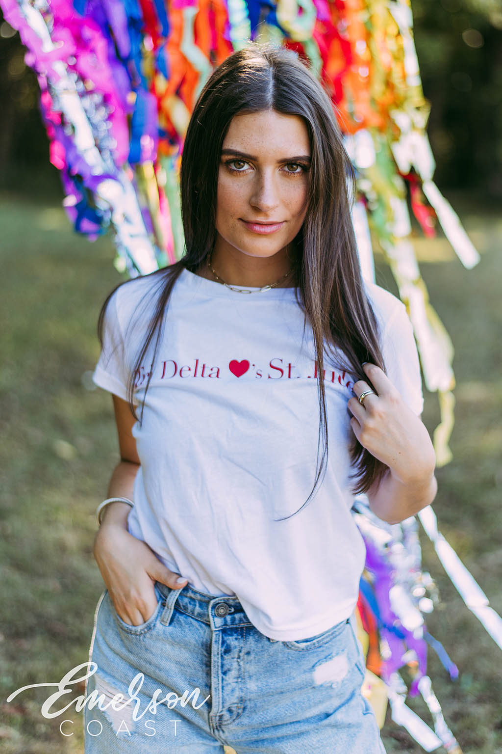 Tri Delta Hearts St. Jude Cropped Tee