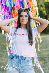 Tri Delta Hearts St. Jude Cropped Tee
