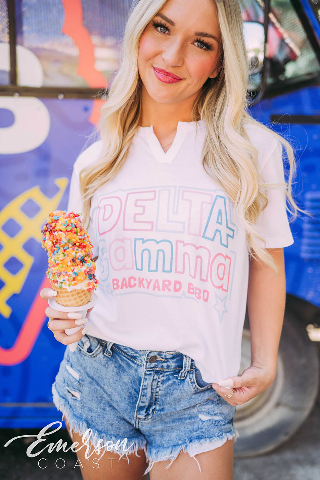 Delta Gamma Philanthropy Backyard BBQ Notch Tee