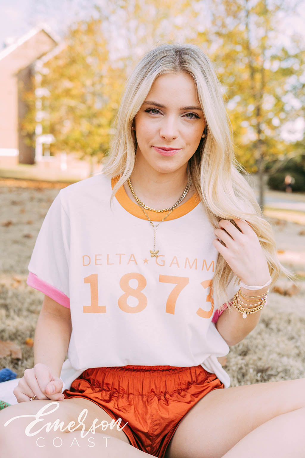Delta Gamma PR Classic Colorblock Ringer Tee