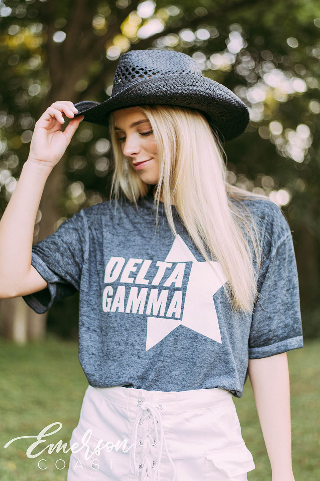 Delta Gamma Star Acid Wash Tshirt