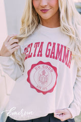 Delta Gamma Badge Long Sleeve Tee