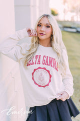 Delta Gamma Badge Long Sleeve Tee