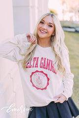 Delta Gamma Badge Long Sleeve Tee