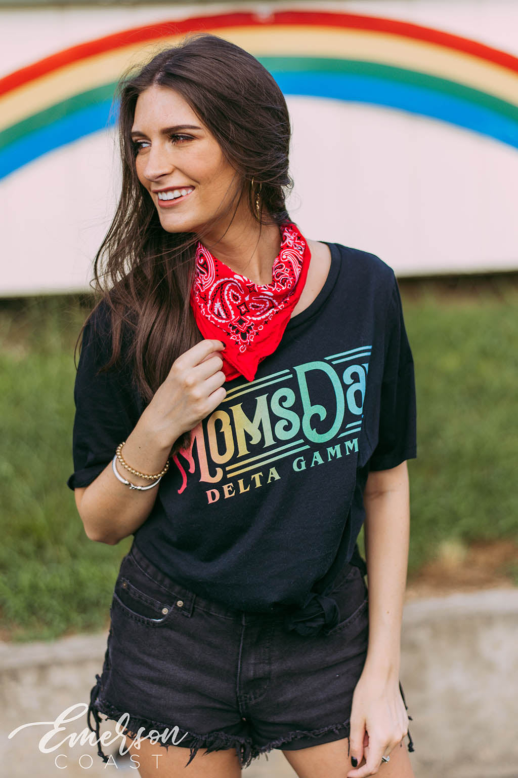 Delta Gamma Moms Day Rainbow Tee