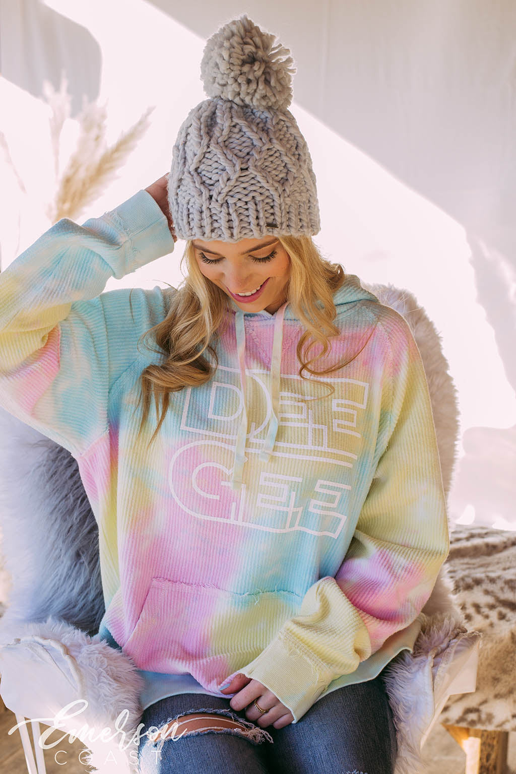 Dee Gee Tie Dye Corduroy Hoodie