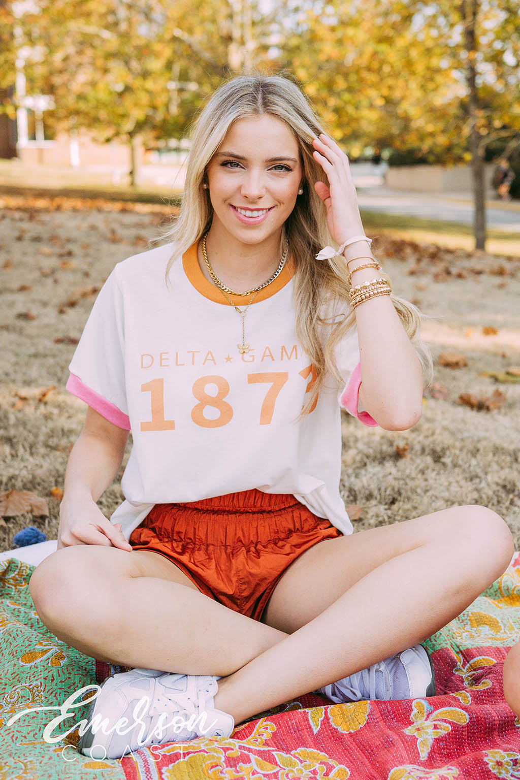 Delta Gamma PR Classic Colorblock Ringer Tee