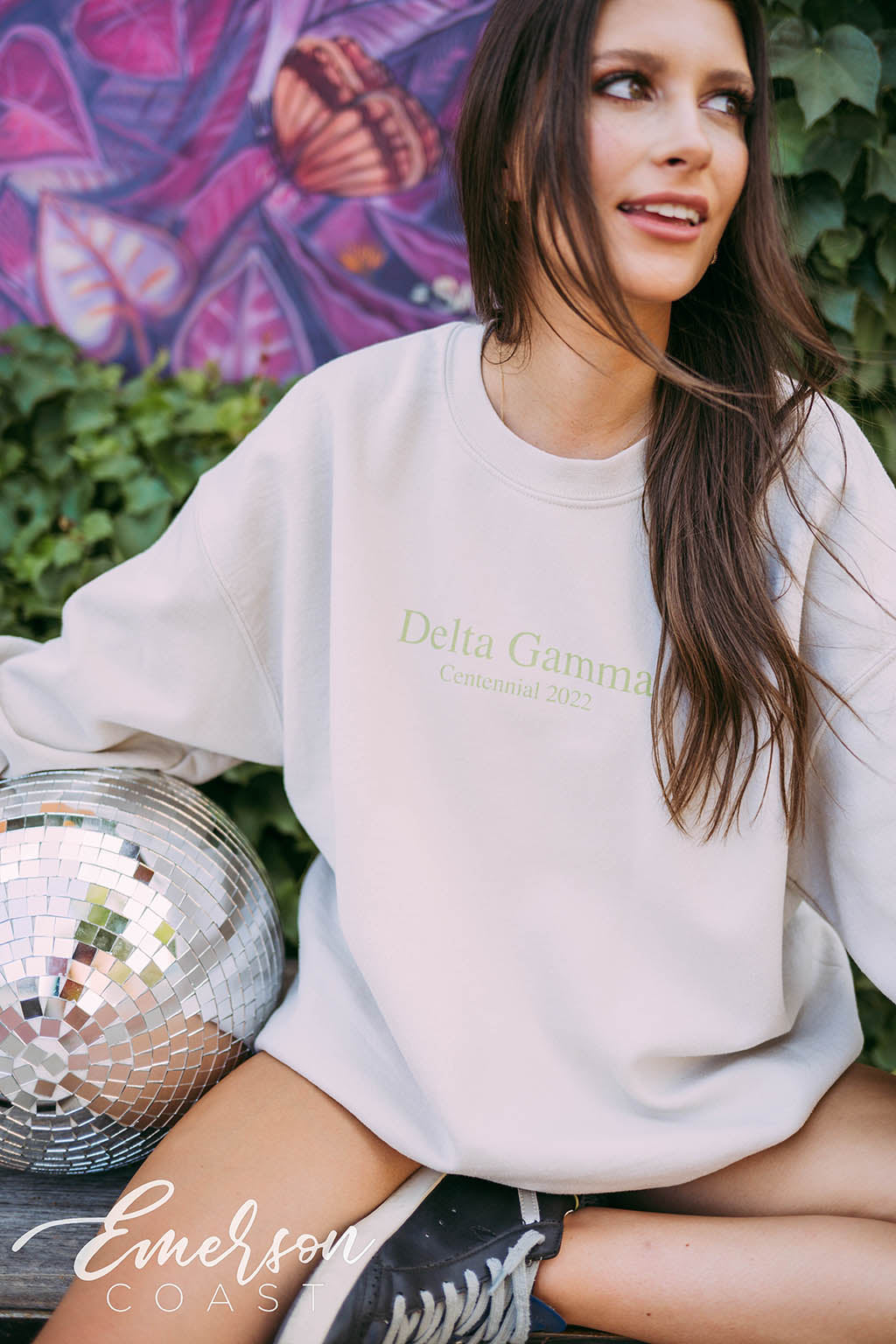 Delta Gamma Crest Sand Sweatshirt