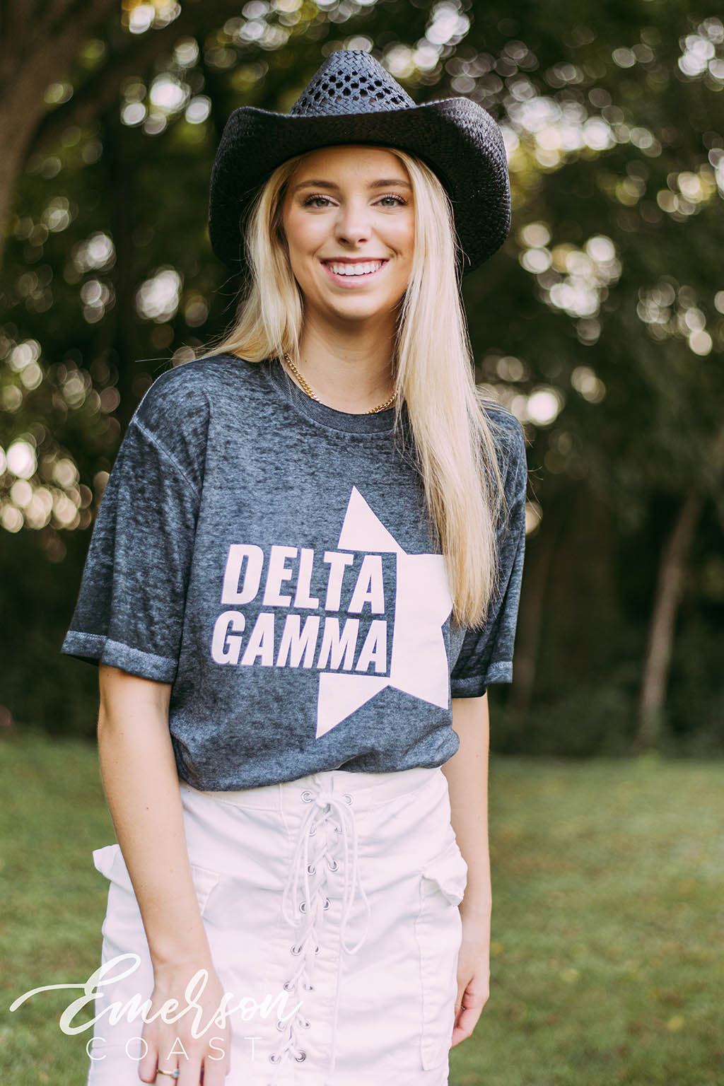 Delta Gamma Star Acid Wash Tshirt