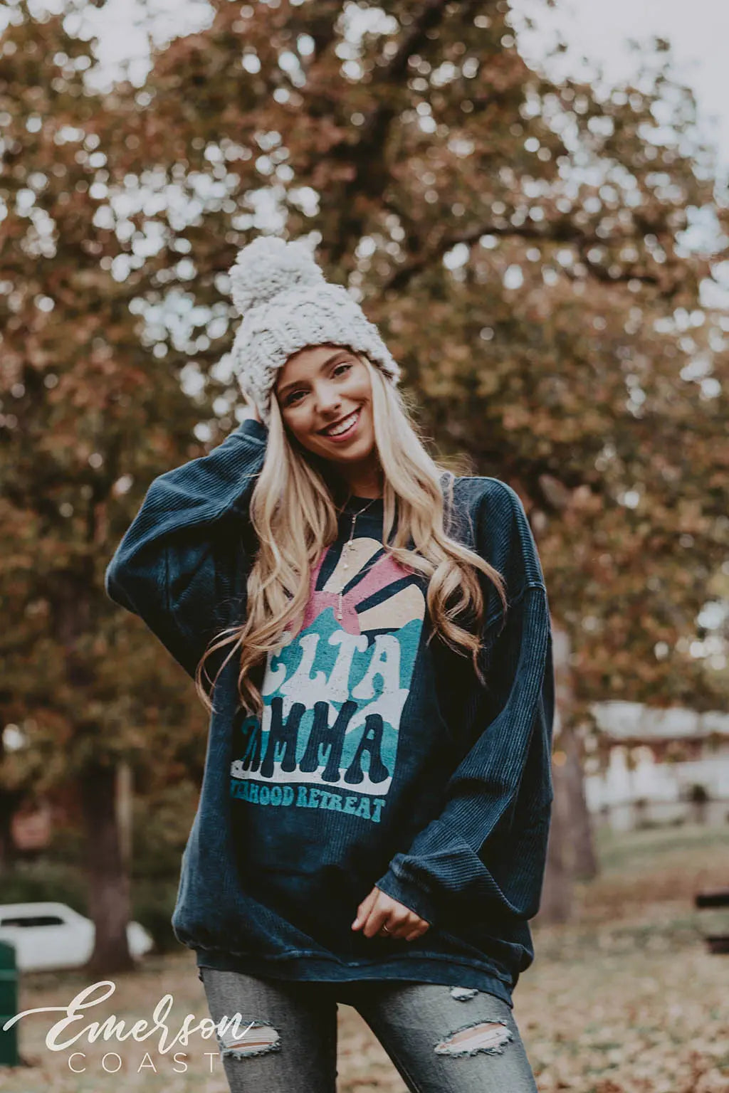 Delta Gamma Sisterhood Retreat Corduroy Crewneck