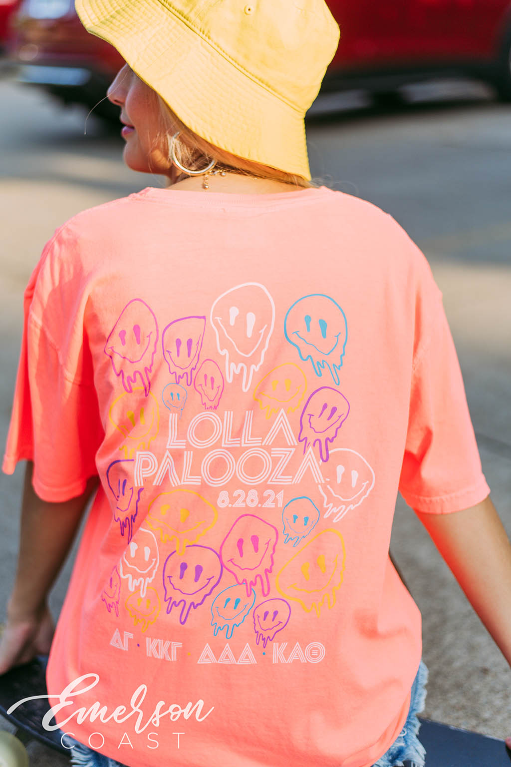 Delta Gamma Lolla Palooza Smiley Tee
