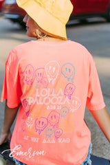 Delta Gamma Lolla Palooza Smiley Tee