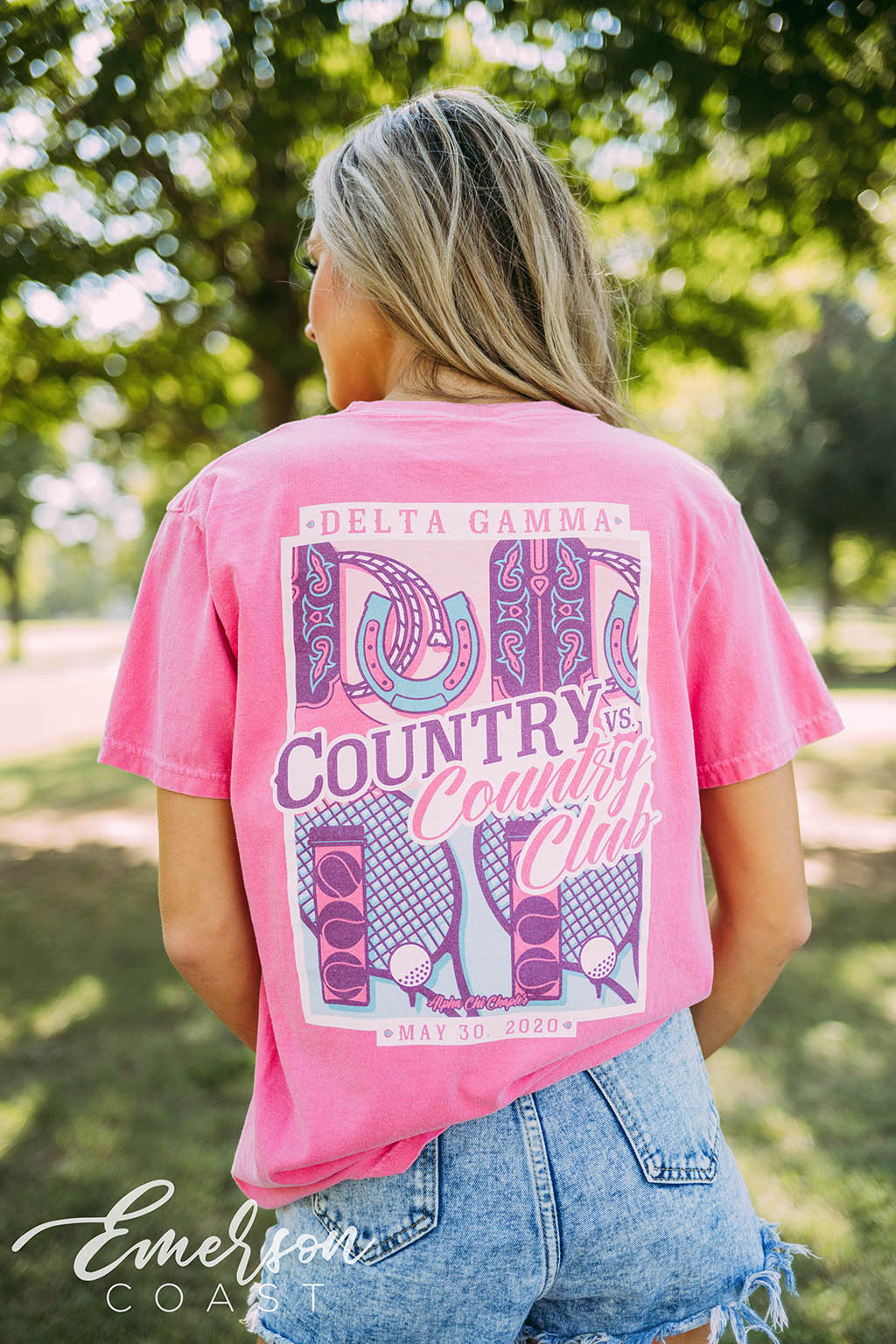 Delta Gamma Social Country vs Country Club Tee