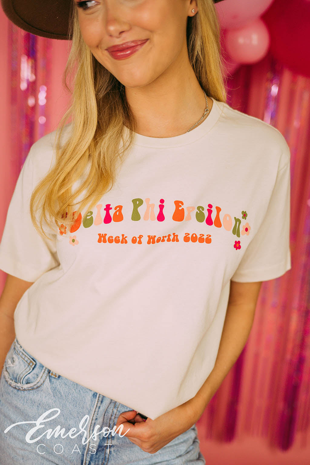Delta Phi Epsilon Week of Worth Tee