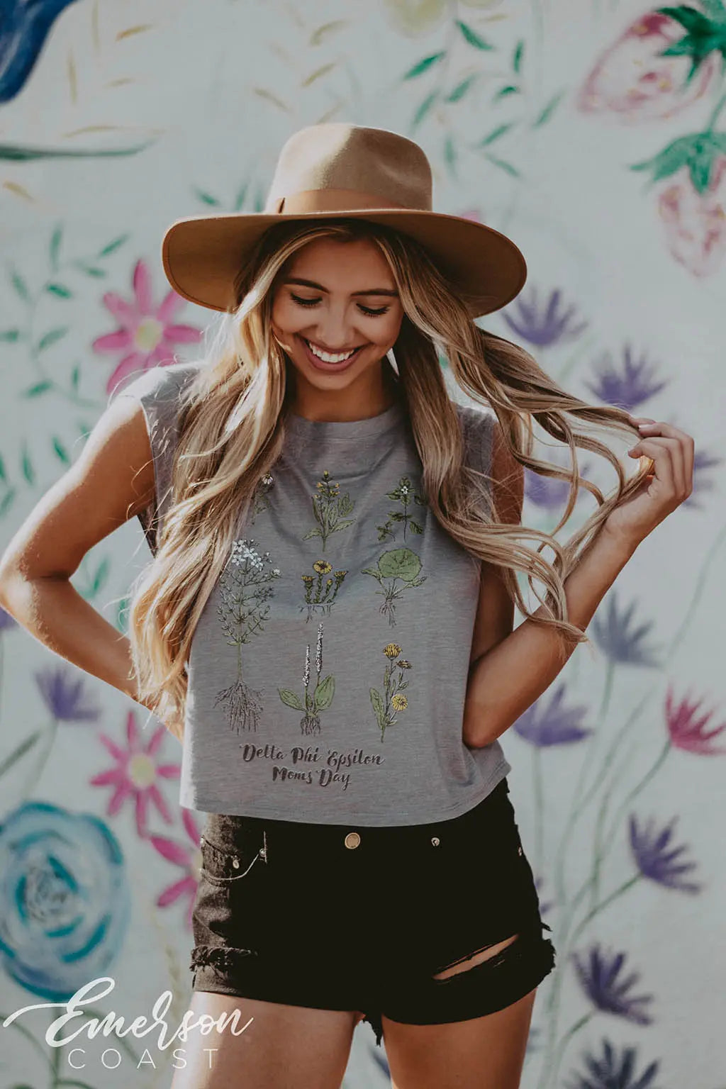 Delta Phi Epsilon Floral Moms Day Tee