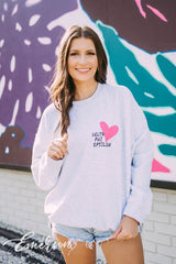 Delta Phi Epsilon PR Heart Ash Crewneck