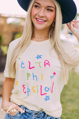 Delta Phi Epsilon Light Yellow PR Tee