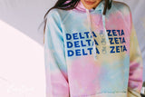 Delta Zeta PR Tie Dye Corduroy Hoodie