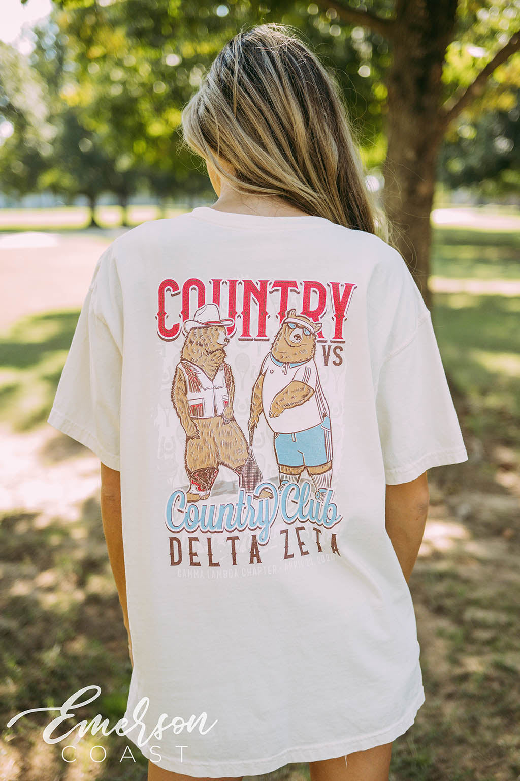 Delta Zeta Social Country vs Country Club Tee