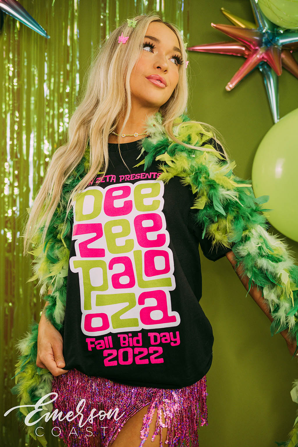 Delta Zeta Bid Day DeeZee-Palooza Black Tee