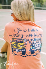 Delta Zeta Life is Better Wearing Our Letters Tee