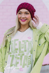 Delta Zeta Ivory Long Sleeve Tee