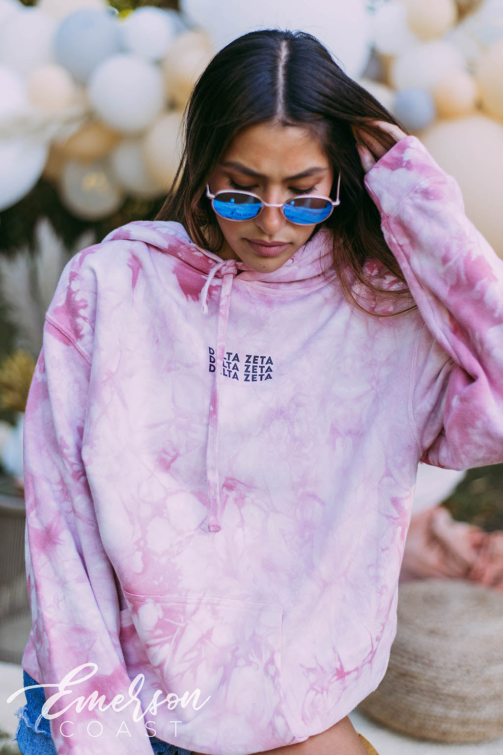 Delta Zeta Strawberry Tie Dye Hoodie