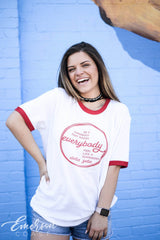 Delta Zeta Red Ringer Quote Tee
