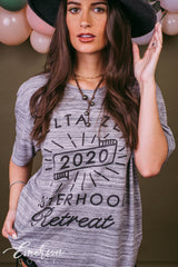 Delta Zeta Heather Grey Sisterhood Retreat Tshirt