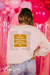Delta Zeta Funky Newspaper Crewneck