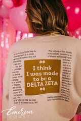 Delta Zeta Funky Newspaper Crewneck