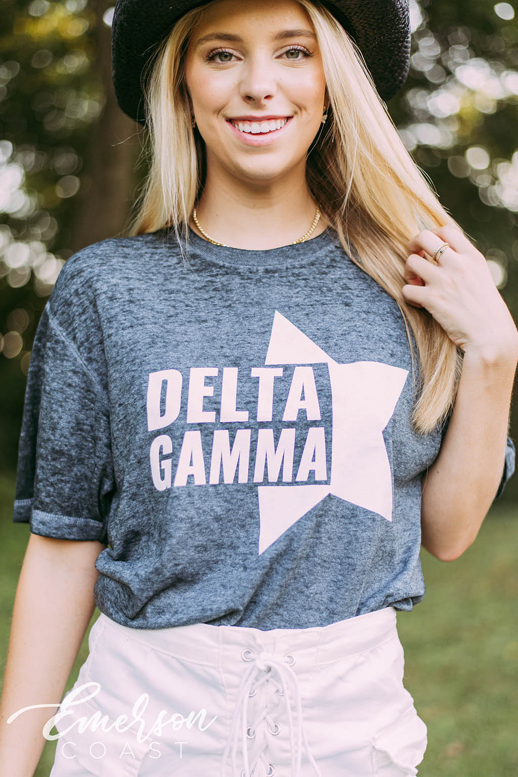 Delta Gamma Star Acid Wash Tshirt