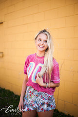 Delta Gamma Acid Wash Letter Tshirt