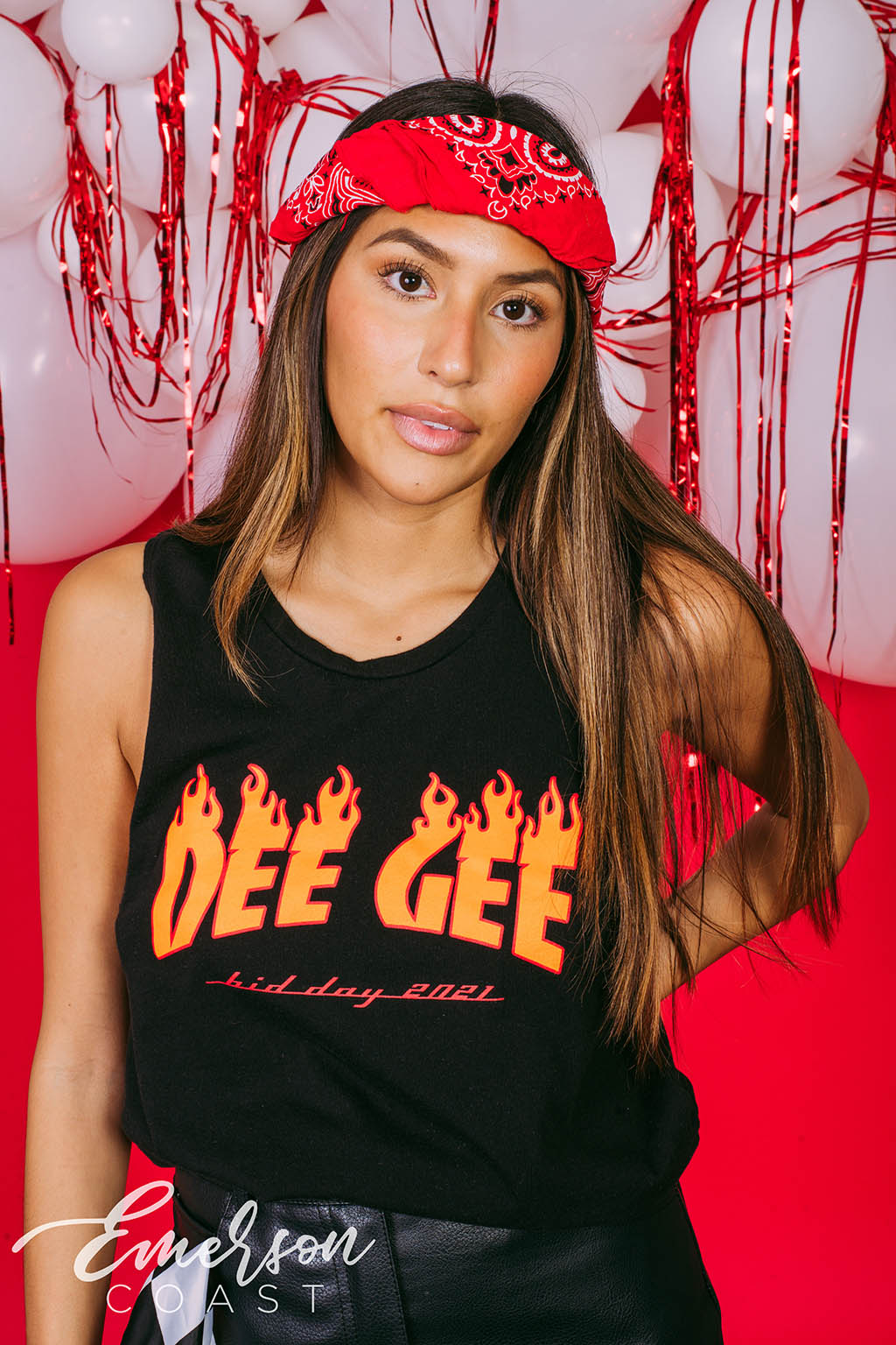 Dee Gee Flames and Fire Bid Day Muscle Tank